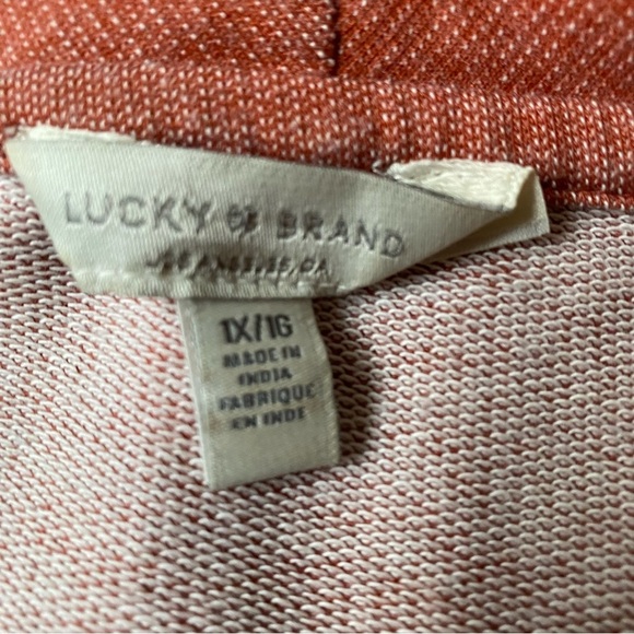 Lucky Brand Raw Hem Fall Cowl
Neck French Terry Tunic SZ 1X
Dark Thrush - Picture 6 of 12